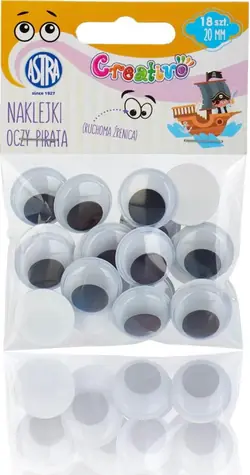 ASTRA CREATIVO Oczy samoprzylepne 20mm Pirat