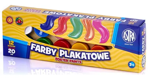 Farby temperowe ASTRA 12x20ml / od 3 lat