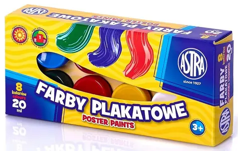 Farby temperowe ASTRA 8x20ml / od 3 lat