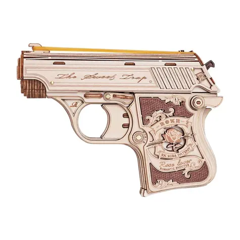 Robotime 3D drewniana układanka Mini pistolet Justice Guard