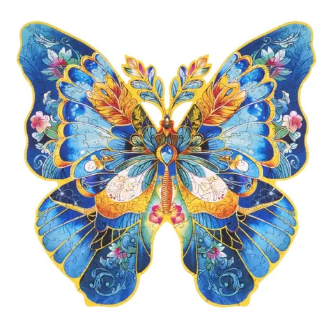 Robotime Drewniana układanka Motyl Morpho Helena / 200 elementów / od 14 lat