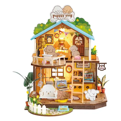 Domek miniaturowy Robotime Domek dla szczeniaka / od 14 lat