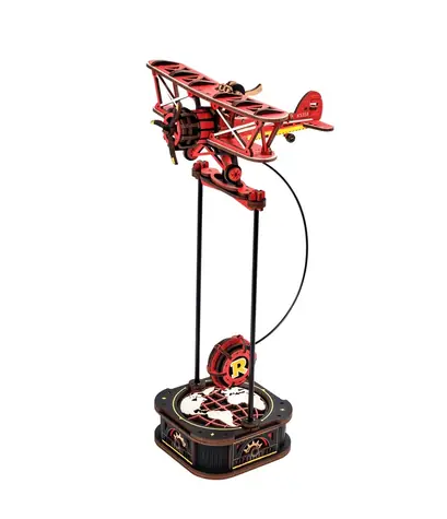 Mechaniczna układanka Robotime 3D Dwupłatowiec z wahadłem