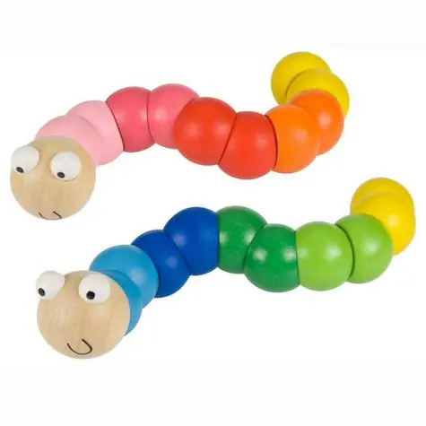 Bigjigs Toys Kolorowy robak czerwony / od 12 miesięcy