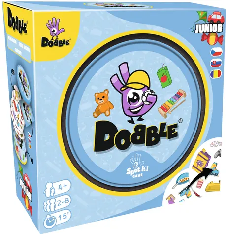 Asmodee Dobble Junior / Liczba graczy: 2-8 / Czas trwania gry: 15 minut / od 4 lat