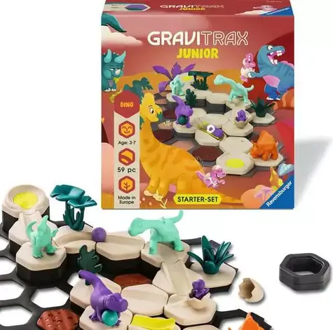 Ravensburger 120200031 GraviTrax Junior Dinosaurs Starter Set S / wiek od: 3 lat / wersja: międzynarodowa