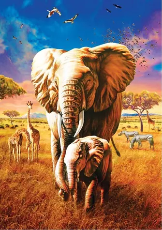 ART PUZZLE 5204 Puzzle Matka Słoń / 1000 elementów / od 15 lat