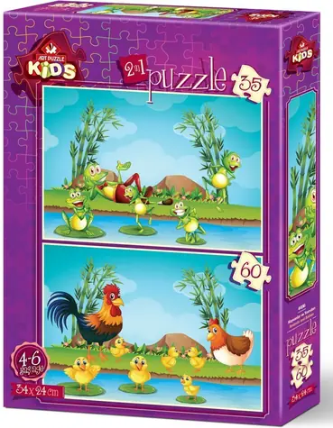 ART PUZZLE 4496 Puzzle Zwierzęta z młodymi / 35+60 elementów / od 4 lat