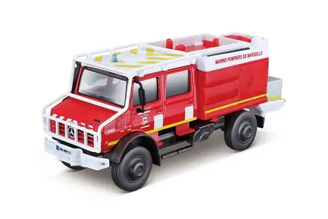 Bburago EMERGENCY Pojazd ratunkowy - Mercedes-Benz Unimog U5023 / 1:50 / od 3 lat