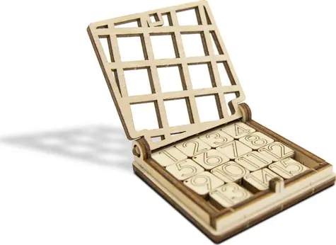 Wooden City 3D gra logiczna mini 15 - układanka przesuwna / od 14 lat