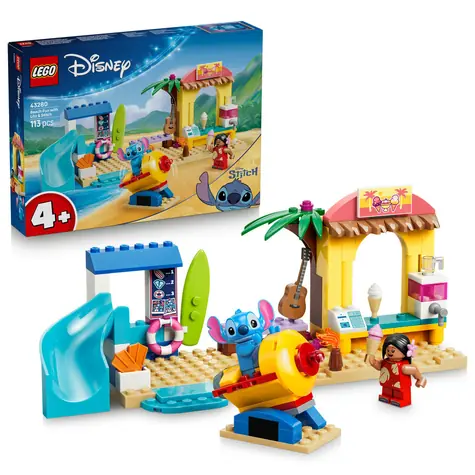 LEGO® Disney™ 43280 Lilo i Stich Zabawa na plaży / Liczba elementów: 113 / od 4 lat