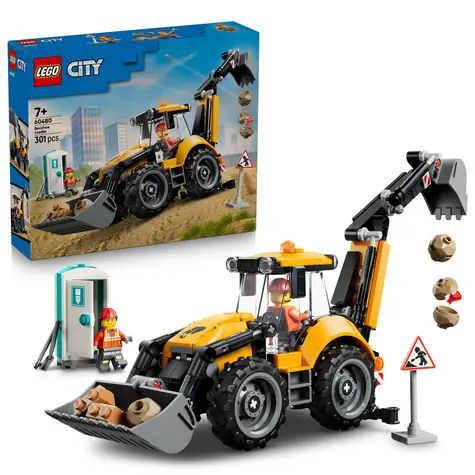 LEGO® City 60480 Żółta ładowarka z koparką / Liczba elementów: 301 / od 7 lat