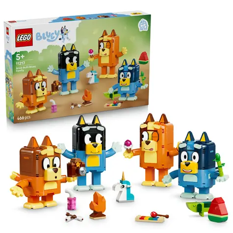 LEGO® Bluey 11217 Bluey i jej klockowa rodzina / Liczba elementów: 466 / od 5 lat