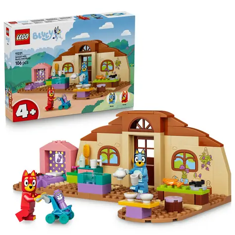 LEGO® Bluey 11221 Rusty, Bluey i szkoła / Liczba elementów: 106 / od 4 lat