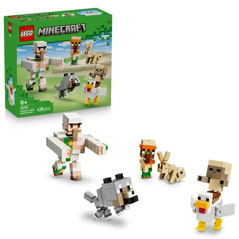 LEGO® Minecraft® 21592 Kurczak Dżokej i atak na pustynię / Liczba elementów: 428 / od 9 lat