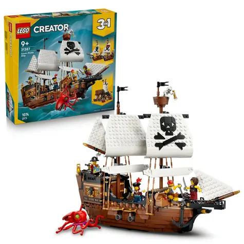 LEGO® Creator 3 w 1 31387 Kultowy statek piracki / Liczba elementów: 1074 / od 9 lat