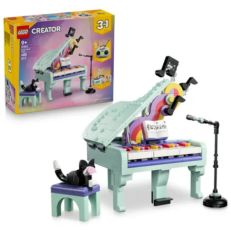 LEGO® Creator 3 w 1 31392 Dekoracja muzyczna: Fortepian z kotem / Liczba elementów: 485 / od 9 lat