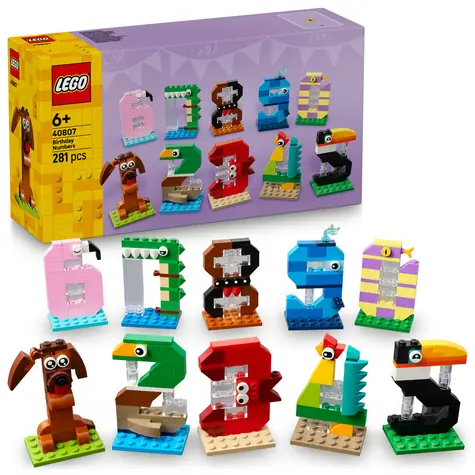 LEGO® Iconic 40807 Numery urodzinowe / Liczba elementów: 281 / od 6 lat