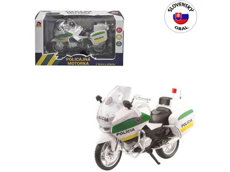 MaDe 10842 - Motocykl policyjny metalowy CZ 18 cm / od 3 lat