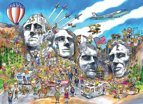 COBBLE HILL Puzzle DoodleTown: Mount Rushmore / 1000 elementów / od 14 lat