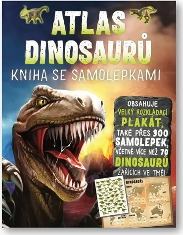 Atlas dinozaurów Svojtka & Co. Książka z naklejkami / od 3 lat