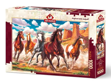 ART PUZZLE 4224 Puzzle Dzikie Konie w Dolinie / 1000 elementów / od 15 lat