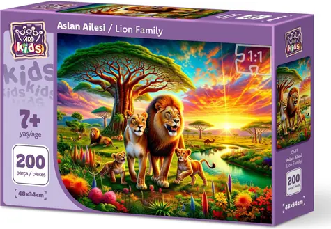 ART PUZZLE 35539 Puzzle Rodzina Lwów / 200 elementów / od 7 lat