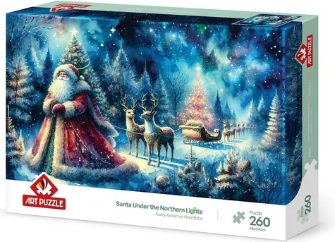ART PUZZLE 40267 Puzzle Święty Mikołaj pod północnym niebem / 260 elementów / od 8 lat