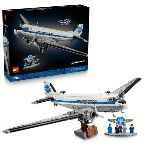 LEGO® Icons 11378 Samolot pasażerski Douglas™ DC-3™ PAN AM® / Liczba elementów: 1903 / od 18 lat