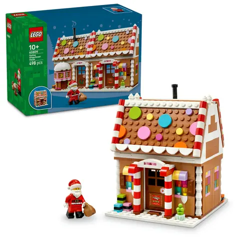 LEGO® Iconic 40809 Świąteczny domek z piernika / Liczba elementów: 498 / od 10 lat