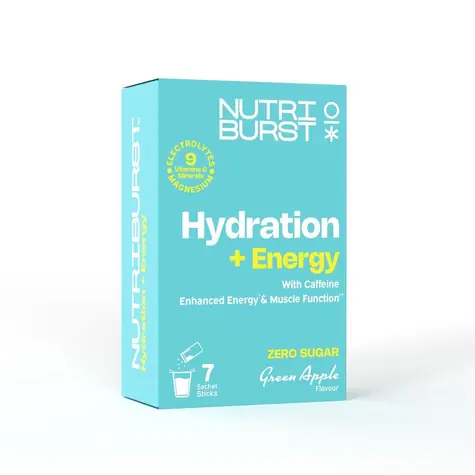 Nutriburst Electrolytes Napój Energy nawadniający z witaminami o smaku zielonego jabłka 7 szt. 