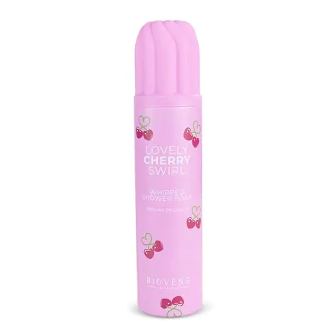 Biovene puszysta pianka pod prysznic Lovely Cherry Swirl / 250ml