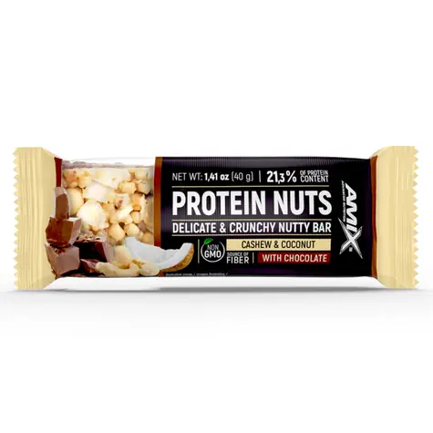 Baton Amix Protein Nuts 40 g z orzechami nerkowca i kokosem