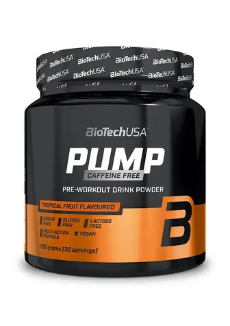 BioTech Pump Bezkofeinowa 330 g owoców tropikalnych