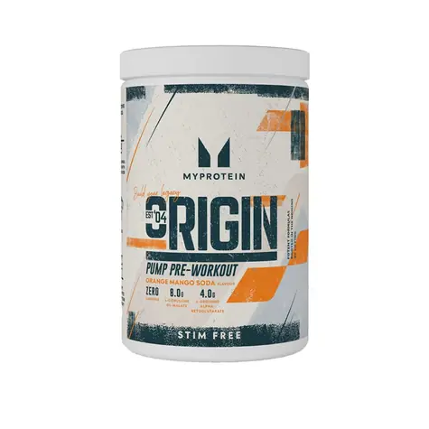 MyProtein Origin Pre-Workout Stim Free pomarańcza-mango 600 g