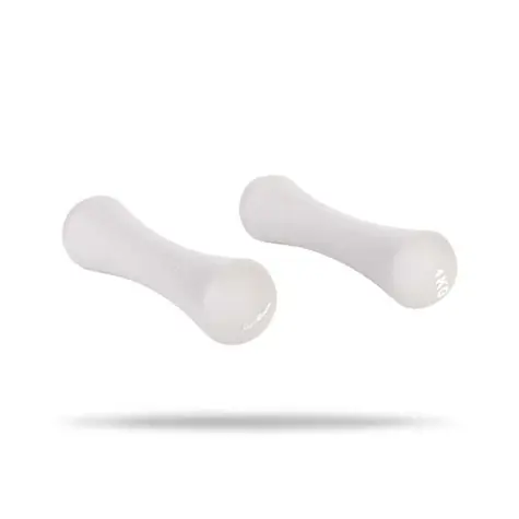 Hantle neoprenowe 2 x 1 kg - GymBeam (szare)