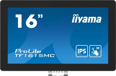 15,6" IIYAMA Prolite TF1615MC-B1 czarny / IPS / 1920x1080 / 16:9 / 25ms / 1000:1 / 450cd / VGA / HDMI / DP 