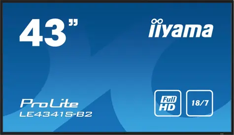 43" IIYAMA LE4341S-B2 czarny / IPS / 1920x1080 / 16:9 / 8ms / 1200:1 / 350cd / głośnik / VGA / HDMI 