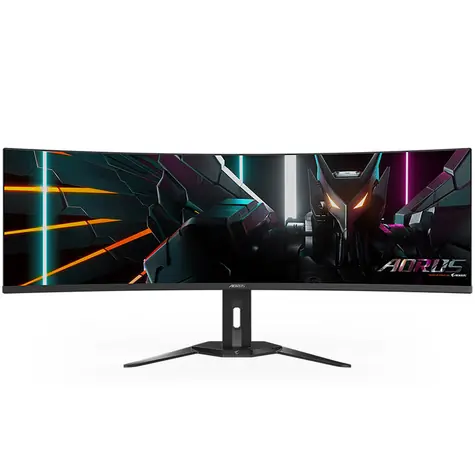 49" GIGABYTE AORUS CO49DQ czarny / OLED / 5120 x 1440 / 32:9 / 0,03 ms / 1,5M:1 / 250 cd/m2 / HDMI 2.1 + DisplayPort 1.4