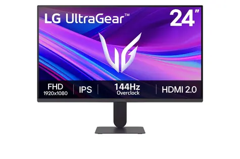 23,8" LG 24G411A-B czarny / IPS / 16:9 / 1920x1080 / 5 ms / 144 Hz / 250 cd/m2 / 1500:1 / HDMI i DP