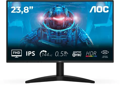 23,8" AOC 24B36X czarny / IPS / 1920x1080 / 16:9 / 4 ms / 1500:1 / 300 cd-m2 / HDMI + DP / VESA