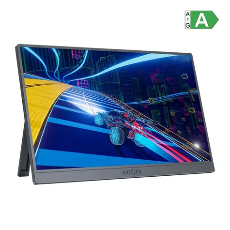 16,1" Arzopa Z1FC srebrnoszary / przenośny monitor / 1920 x 1080p / 250 cd-m2 / 16:9 / USB-C / mini HDMI
