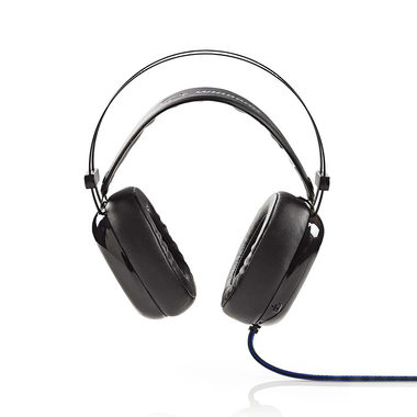 Nedis GHST300BK - Słuchawki gamingowe Czarne / Nauszne / Ultra Bass / Światło LED / Złącza USB 3,5 mm