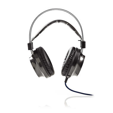 Nedis GHST400BK - Słuchawki gamingowe Czarne / Nauszne / Feedback / Światło LED / Złącza USB 3,5 mm