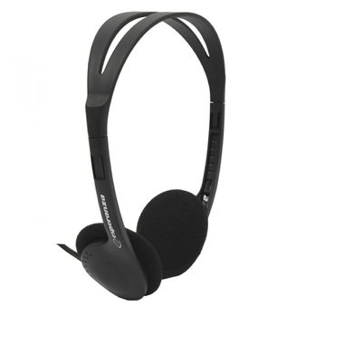 Esperanza EH119 Disco black / słuchawki douszne / jack 3,5 mm / regulacja głośności / 2,5 m