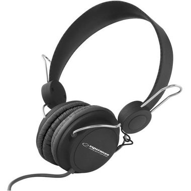 Esperanza EH148K Sensation black / słuchawki stereo / jack 3,5 mm / regulacja głośności / 3 m