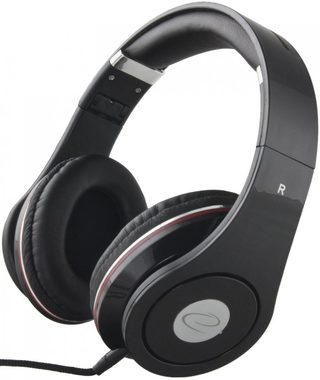 Esperanza EH141K Renell czarne / słuchawki stereo / jack 6,3 mm / składane / regulacja głośności / 5 m