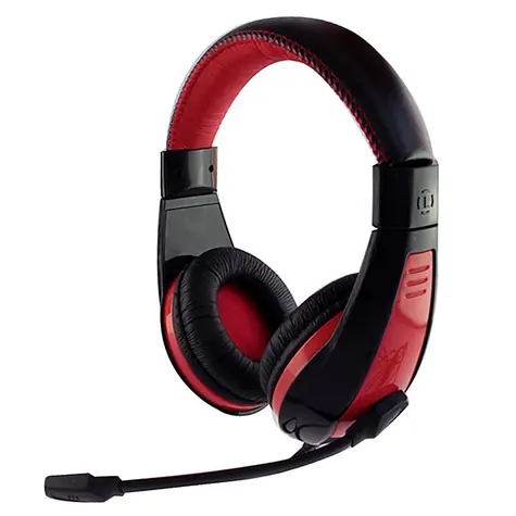 Media-Tech NEMESIS czarno-czerwony / zestaw słuchawkowy do gier z mikrofonem / USB / 1,9 m