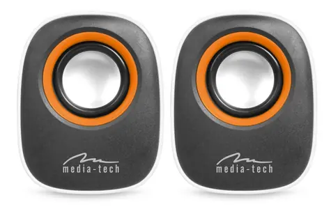 Media-Tech IBO biały / Głośniki / 2.0 / RMS 6W / USB / gniazdo 3,5mm