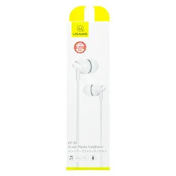 Słuchawki douszne stereo USAMS EP-39 3,5 mm białe
